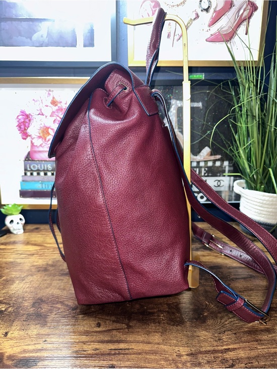 Tory Burch Marion Leather Backpack Burgundy/Oxblood main image 9